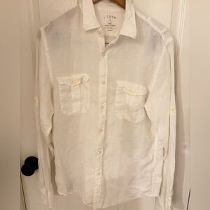 J Crew men’s Irish Linen Shirt size medium